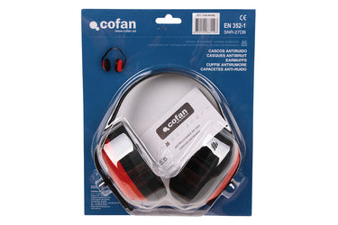 Cofan – Casco Antirruido Rojo | Protección Auditiva SNR 30 dB | EN 352-1 | Disponible con o sin Blíster